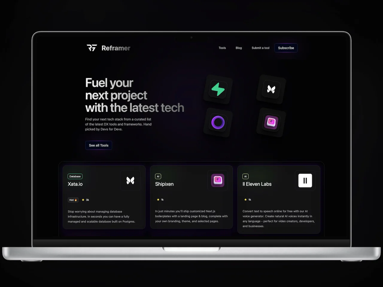 Reframer Reframer - Fuel your next project with the latest tech